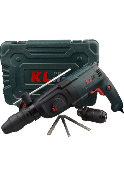 KL Pro  KLPM2603 850Watt 3,2J Profesyonel SDS-Plus Çift Mandren Kırıcı/Delici