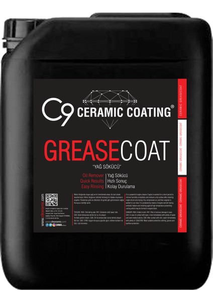 Grease Coat - Yağ Temizleyici 5 Lt