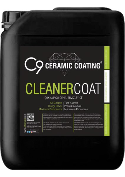 Cleaner Coat - Çok Amaçlı Genel Temizleyici 5 Lt