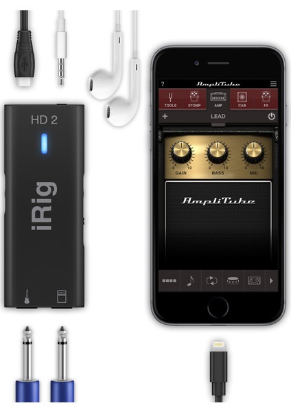 IK MULTIMEDIA HD2 Gitar & Bas Gitar Ses Kartı (iOS & Mac)