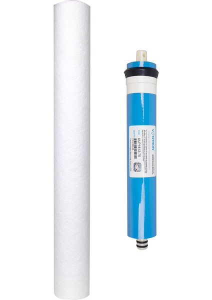 Su Arıtma 20 inç 1 Micron Tortu ve Membran Filtresi