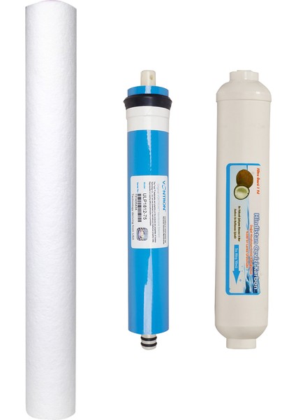 Su Arıtma 20 inç 1 Micron Tortu, Membran ve Tatlandırıcı Filtresi