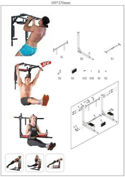 Fonksiyonel Duvar Barfiks Aleti JL-24 Berat Sport