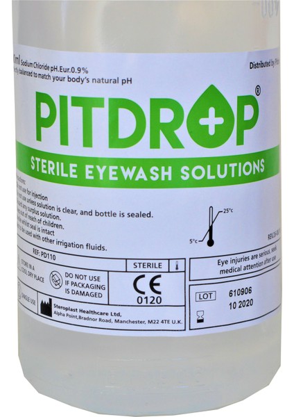 Pit Drop PD - 001 Steril Göz Solüsyonu / Göz Yıkama Duşu 500 ml