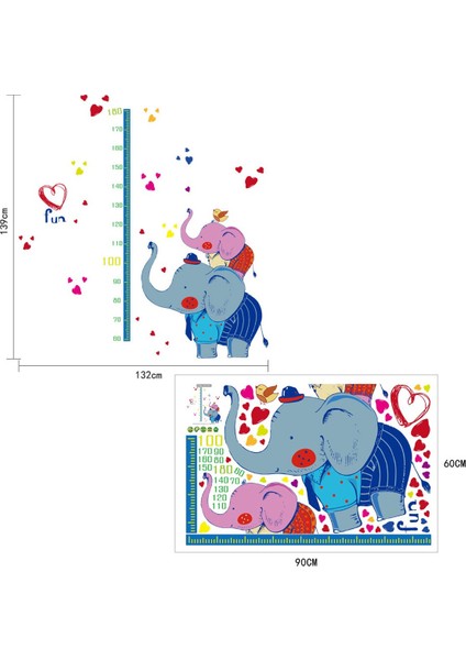 Sevimli Filler Çocuk ve Bebek Odası Boy Ölçer PVC Duvar Sticker fırsatları