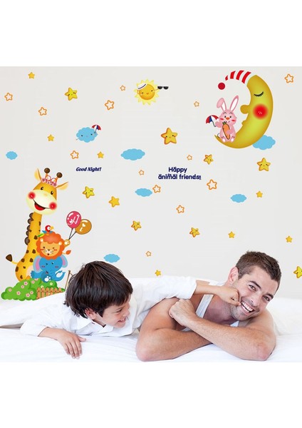 Aydede ve Sevimli Hayvanlar Bebek ve Çocuk Odası PVC Duvar Sticker fırsatları
