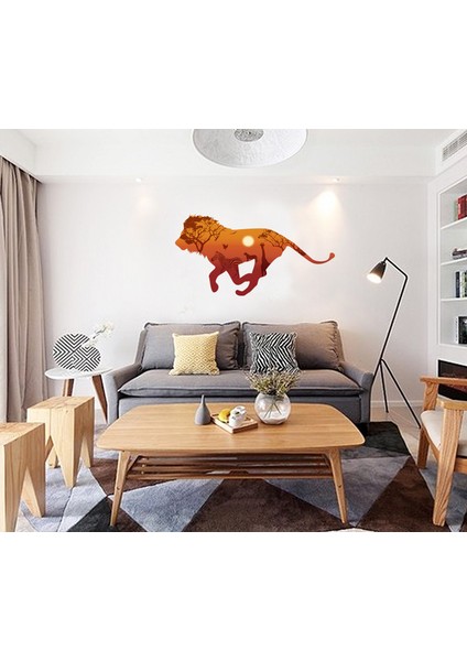 Ormanlar Kralı Aslan Şekilli Afrika Dekoru PVC Duvar Sticker fırsatları
