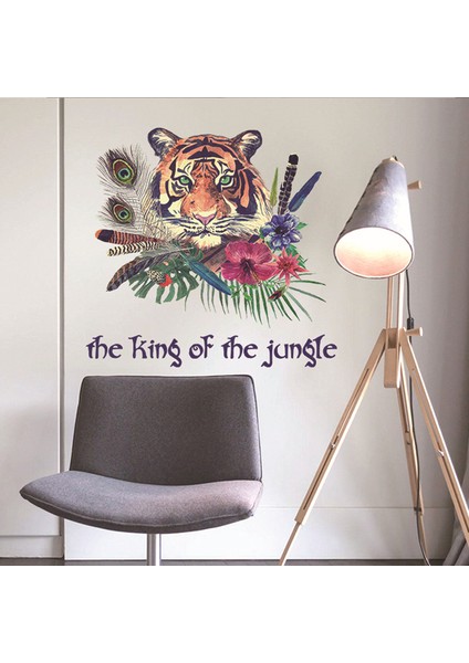 Ormanlar Kralı Kaplan Şekilli PVC Duvar Sticker fiyatları