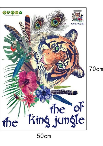 Ormanlar Kralı Kaplan Şekilli PVC Duvar Sticker indirimleri