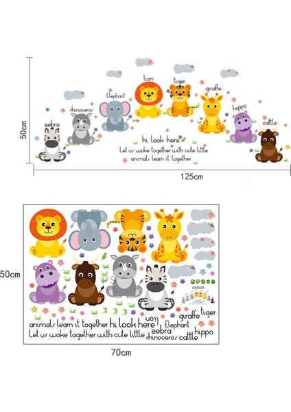 Sevimli Yavru Hayvanlar Çocuk ve Bebek Odası PVC Duvar Sticker fırsatları