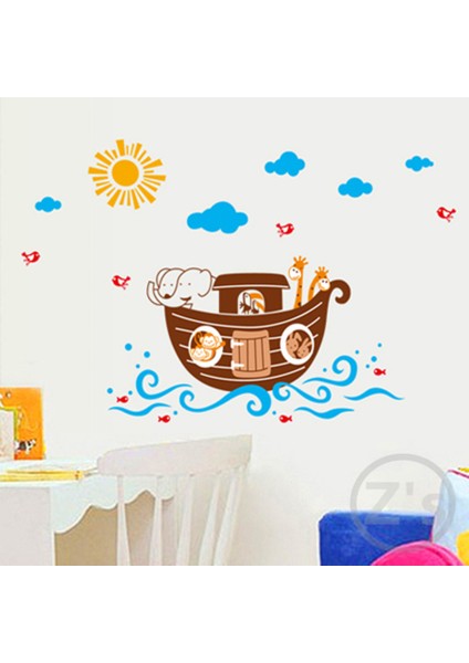 Nuhun Gemisi Bebek ve Çocuk Odası PVC Duvar Sticker