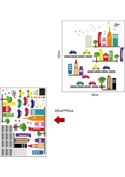 Karanlıkta Parlayan Şehir Bebek ve Çocuk Odası PVC Sticker indirimleri