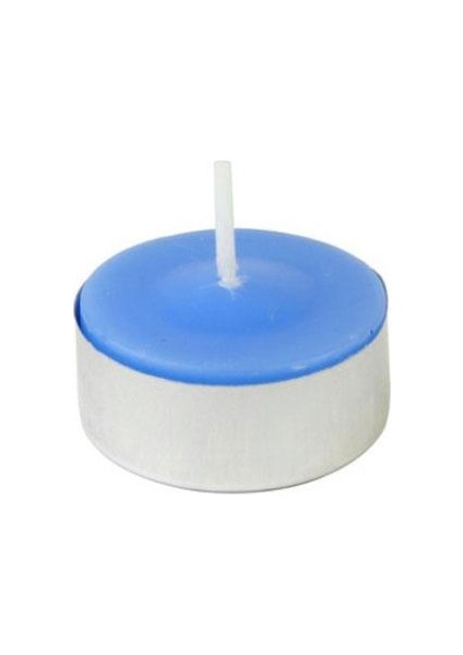 Mavi Yuvarlak Tealight Mum