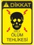 Dikkat 220V Ölüm Tehlikesi 25 X 35 Cm Uyarı Levhası 1
