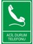 Acil Durum Telefonu 25 X 35 Cm Uyarı Levhası 1