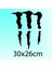 Far İçin Monster Pençe - Oto Sticker - 30x26 cm Siyah 2