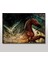 Ahşap Tablo Vahşi Doğada At ve Yırtıcı Kuş 1