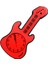 Dekoratif Hediyelik Ahşap Gitar Duvar Saati Camsız 1