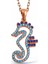 Zirkon Taşlı Gümüş Denizatı Kolye N098301 1