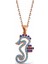 Zirkon Taşlı Gümüş Denizatı Kolye N098301 2