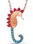 Zirkon Taşlı Gümüş Denizatı Kolye N098401 1