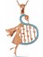 Zirkon Taşlı Gümüş Arp Çalan Melek Kolye N099501 1