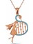 Zirkon Taşlı Gümüş Arp Çalan Melek Kolye N099501 2