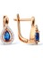 Zirkon Taşlı Rose Gümüş Küpe K024101 1