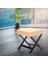 Evka Ahşap Bench Puf Dark - Sarı 5