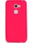 Alcatel İdol A3 Kılıf Süper Silikon Kılıf Kırmızı + Cam 1