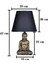 Modern Dizayn Buda Abajur Beyaz Gold Beyaz 3
