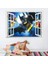 Batman Lego Pencere 3D Görünümlü Bebek ve Çocuk Odası Betmen PVC Duvar Sticker 3