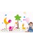 Ağaç Sevimli Hayvanlar Ay Çocuk ve Bebek Odası PVC Duvar Sticker 4