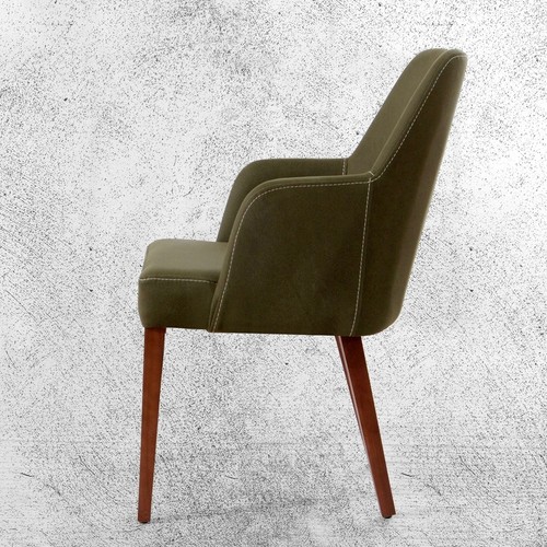 Hira Sandalye Düz Ceviz Ayaklı K.Yeşil Kollu Sandalye Fiyatı