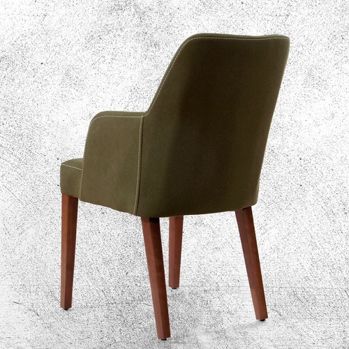 Hira Sandalye Düz Ceviz Ayaklı K.Yeşil Kollu Sandalye Fiyatı