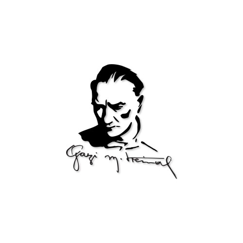 Decofour İmzalı Atatürk Silüeti Duvar Sticker 45X45Cm Fiyatı