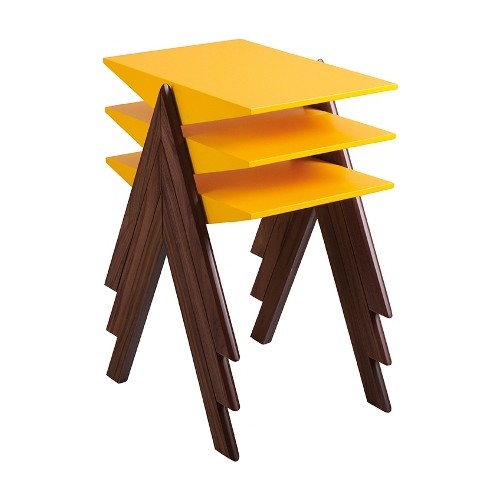 Mobilya Şöleni Piramit Zigon Sehpa Sarı Fiyatı