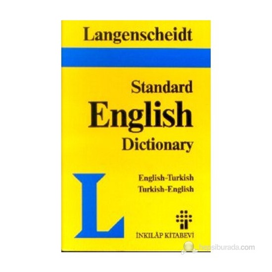 Langenscheid Standard English Dictionary EnglishTurkish Kitabı