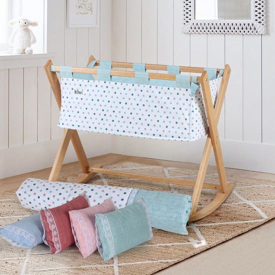 Chester Portatif Katlanabilir Anne Yanı Benekli Ahşap