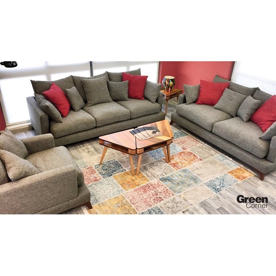 Green Corner Nill Takım (3+2+1) Gri Fiyatı Taksit