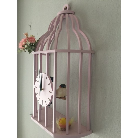 Markakanvas Pembe Kuş Kafesi Sallanan Sarkaçlı Duvar Saati Fiyatı