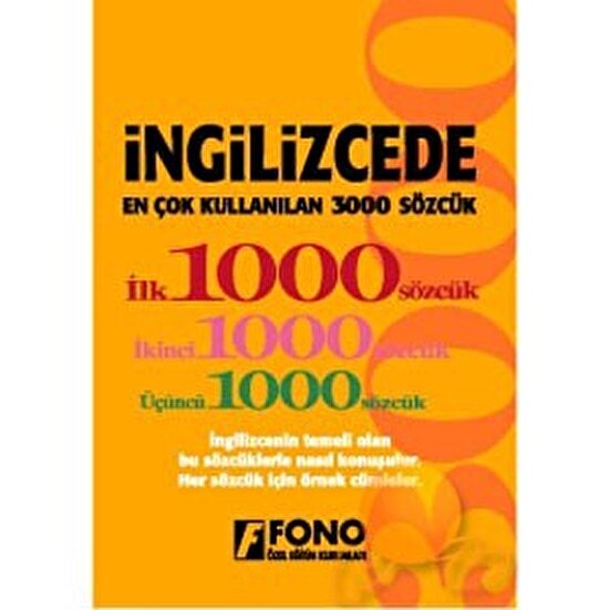Fono İngilizcede En Çok Kullanılan 3000 Sözcük Fiyatı