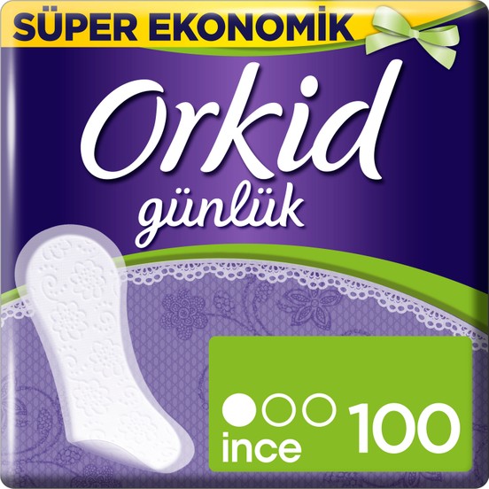 Orkid Yaprak GÃ¼nlÃ¼k Ped Normal 100 Adet Dev Ekonomik Paket