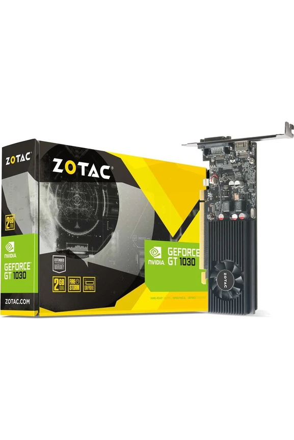 Resim Zotac Nvidia GeForce GT 1030 2GB 64Bit GDDR5 (DX12) PCI-E 3.0 Ekran Kartı (ZT-P10300A-10L) 