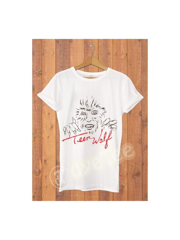 Dyetee Teen Wolf Charcoal Bayan T-Shirt