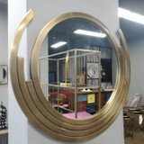 Gold Metal Yett Duvar Aynası,Eskitme Metal