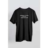 Limon Unisex Siyah Mükemmellik Yordu Biraz T-Shirt