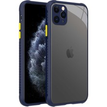 noktaks - Apple iPhone 11 Pro Max - Kılıf ​​Arkası Şeffaf Sert Kaff Kapak - Lacivert