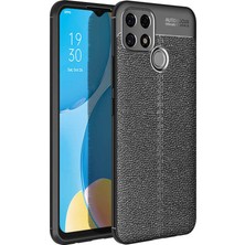noktaks - Oppo A15S - Kılıf Auto Focus Karbon Niss Silikon Kapak - Siyah - T16536