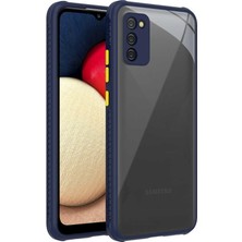 Kilifone - Galaxy A02S - Kılıf ​​kenarları Tırtıklı Renkli Düğmeli Kaff Kapak